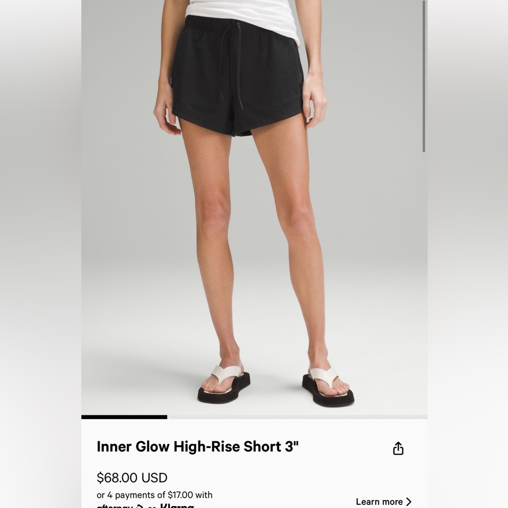 Lululemon Inner Glow High-Rise Short 3" - Picture 1 of 3